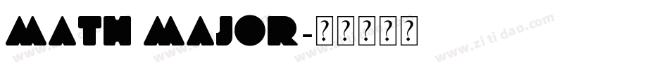 Math Major字体转换